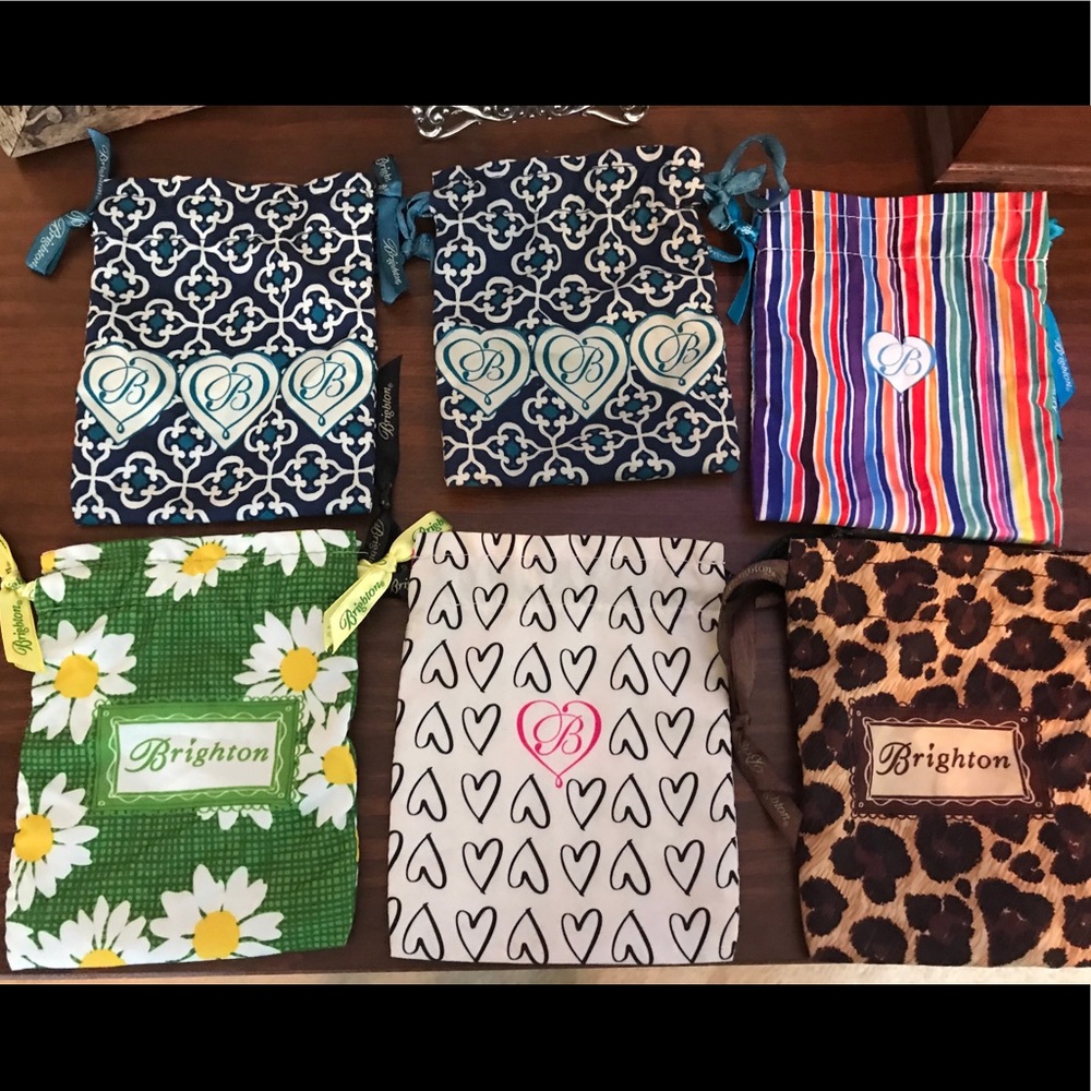 6 Brighton Jewelry Dust Bags